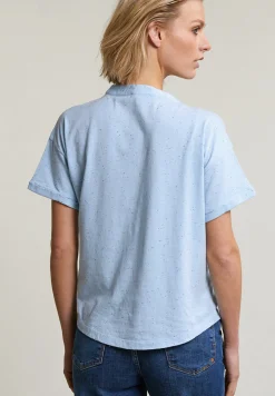 Sale River Woods Blauwe gestipte V-hals T-shirt -