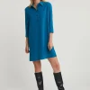 Fashion River Woods Blauwe jurk 3/4 mouwen -