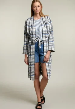 Hot River Woods Blauwe kimono met ceintuur -