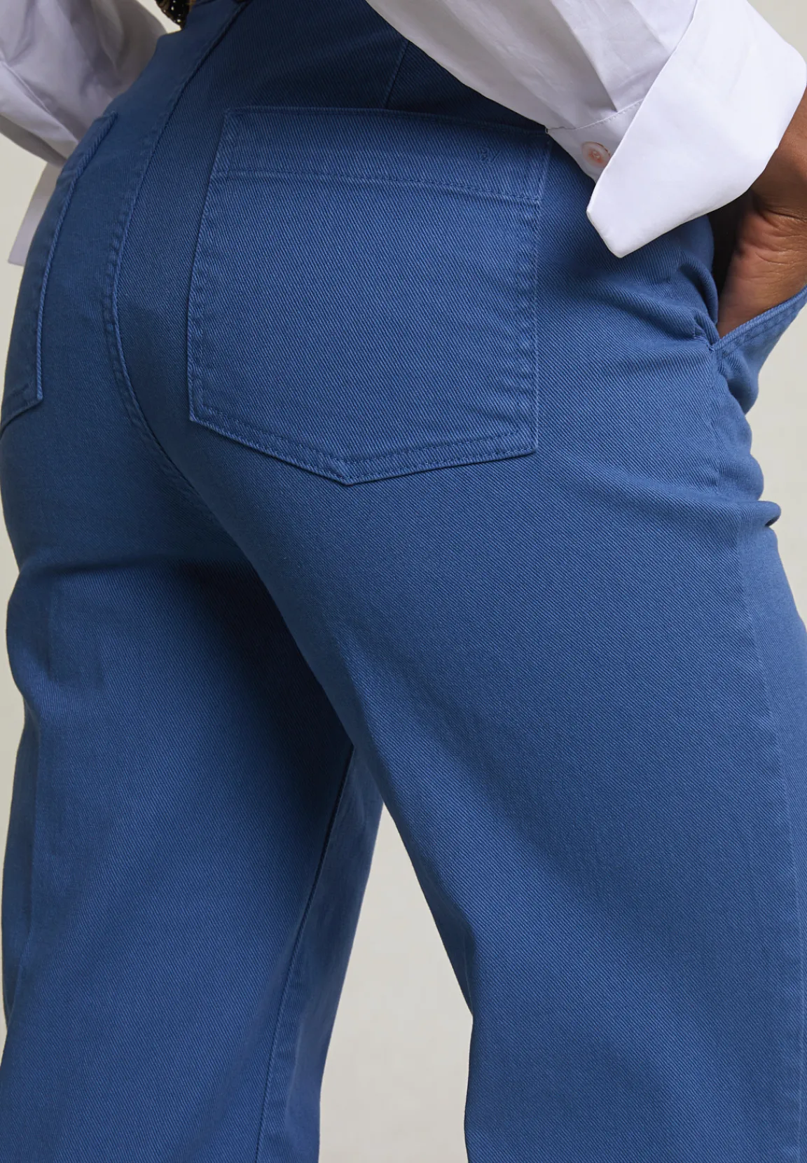 Hot River Woods Blauwe klassieke stretch broek -