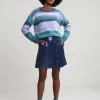 New River Woods Blauwe korte lakrok -