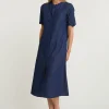 Clearance River Woods Blauwe lange geknoopte jurk -