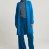 Best River Woods Blauwe ribfluwelen broek hoge taille -