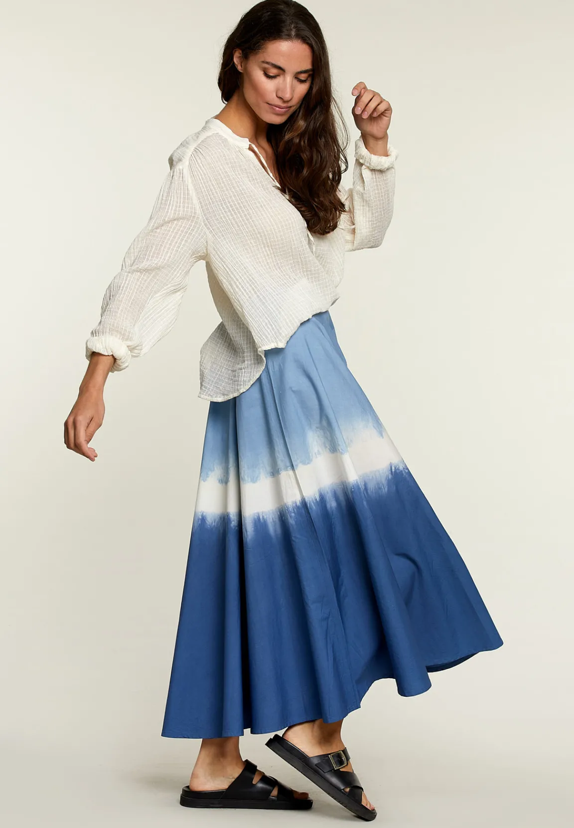 Online River Woods Blauwe tie & dye rok -