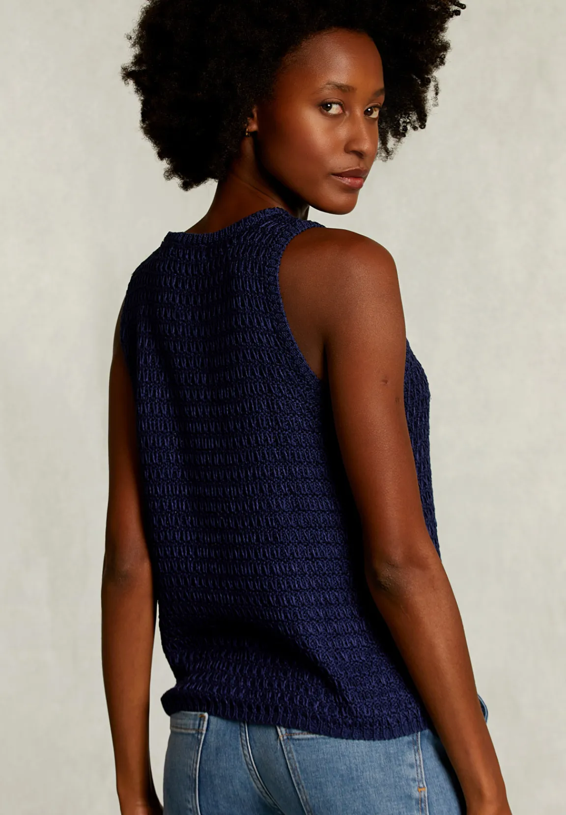 Fashion River Woods Blauwe top ronde hals -
