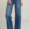 Hot River Woods Blauwe wijde stretch jeansbroek -