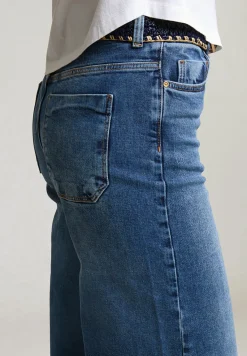 Hot River Woods Blauwe wijde stretch jeansbroek -