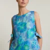 Online River Woods Blauw/groen gebloemde mouwloze top -