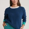 Hot River Woods Blauw/groene trui ronde hals -