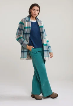 Hot River Woods Blauw/groene trui ronde hals -