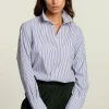 Discount River Woods Blauw/wit gestreepte blouse -