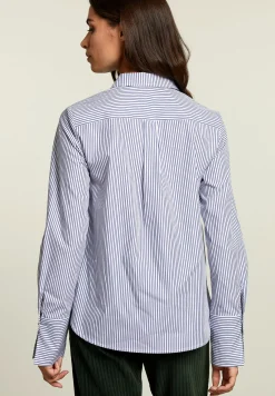 Discount River Woods Blauw/wit gestreepte blouse -