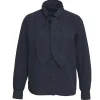 Best River Woods Blouse met sjaal in blauw -