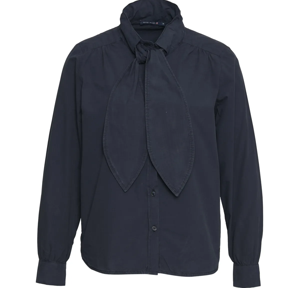Best River Woods Blouse met sjaal in blauw -