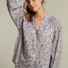 Hot River Woods Blouse met V-hals in bloemenprint -