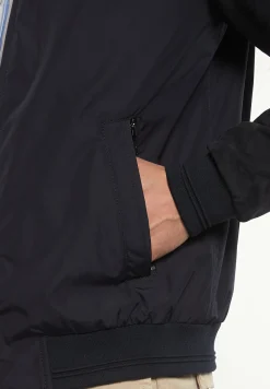 Best River Woods Blouson suède mouwen navy -