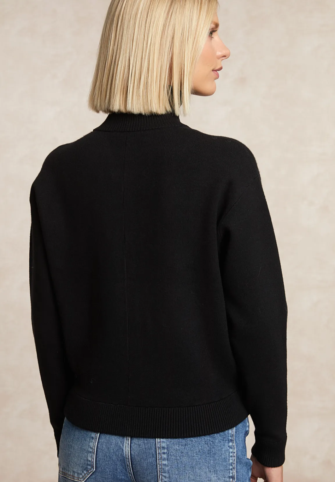 Fashion River Woods Bomber cardigan zwart -