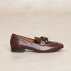 Discount River Woods Bordeaux lederen loafers met hak -