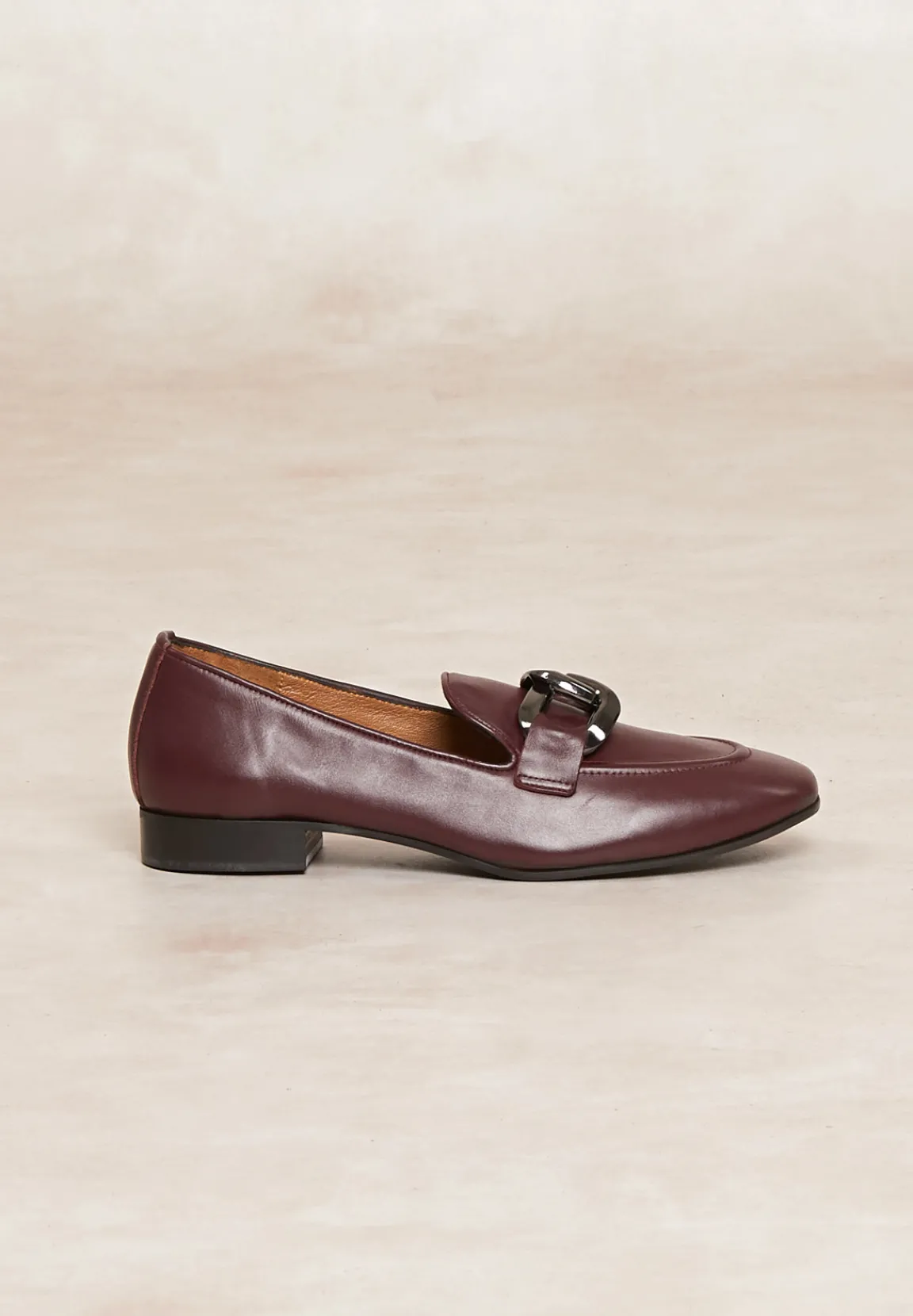 Discount River Woods Bordeaux lederen loafers met hak -