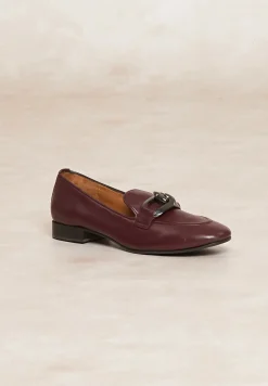 Discount River Woods Bordeaux lederen loafers met hak -
