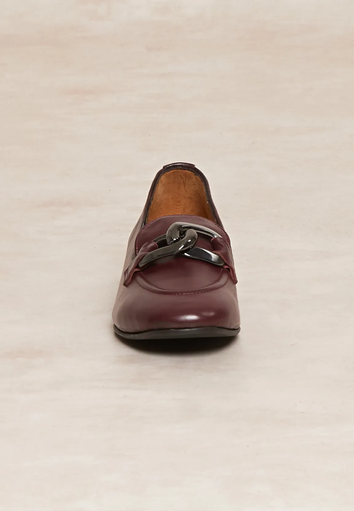 Discount River Woods Bordeaux lederen loafers met hak -