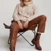 Clearance River Woods Bruine broek vegan leer -