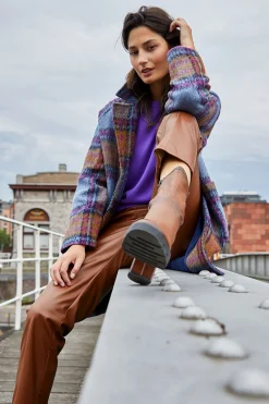 Clearance River Woods Bruine broek vegan leer -