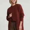 Discount River Woods Bruine lange V-hals cardigan lange mouwen -