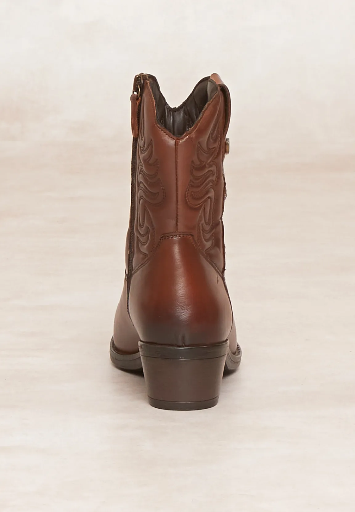 Best River Woods Bruine lederen cowboylaarzen -