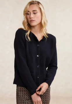 Clearance River Woods Cardigan ropgestikte zakken navy -