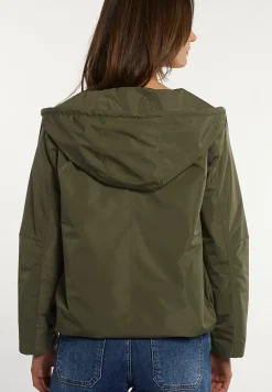 Sale River Woods Cropped jas met kap kaki -