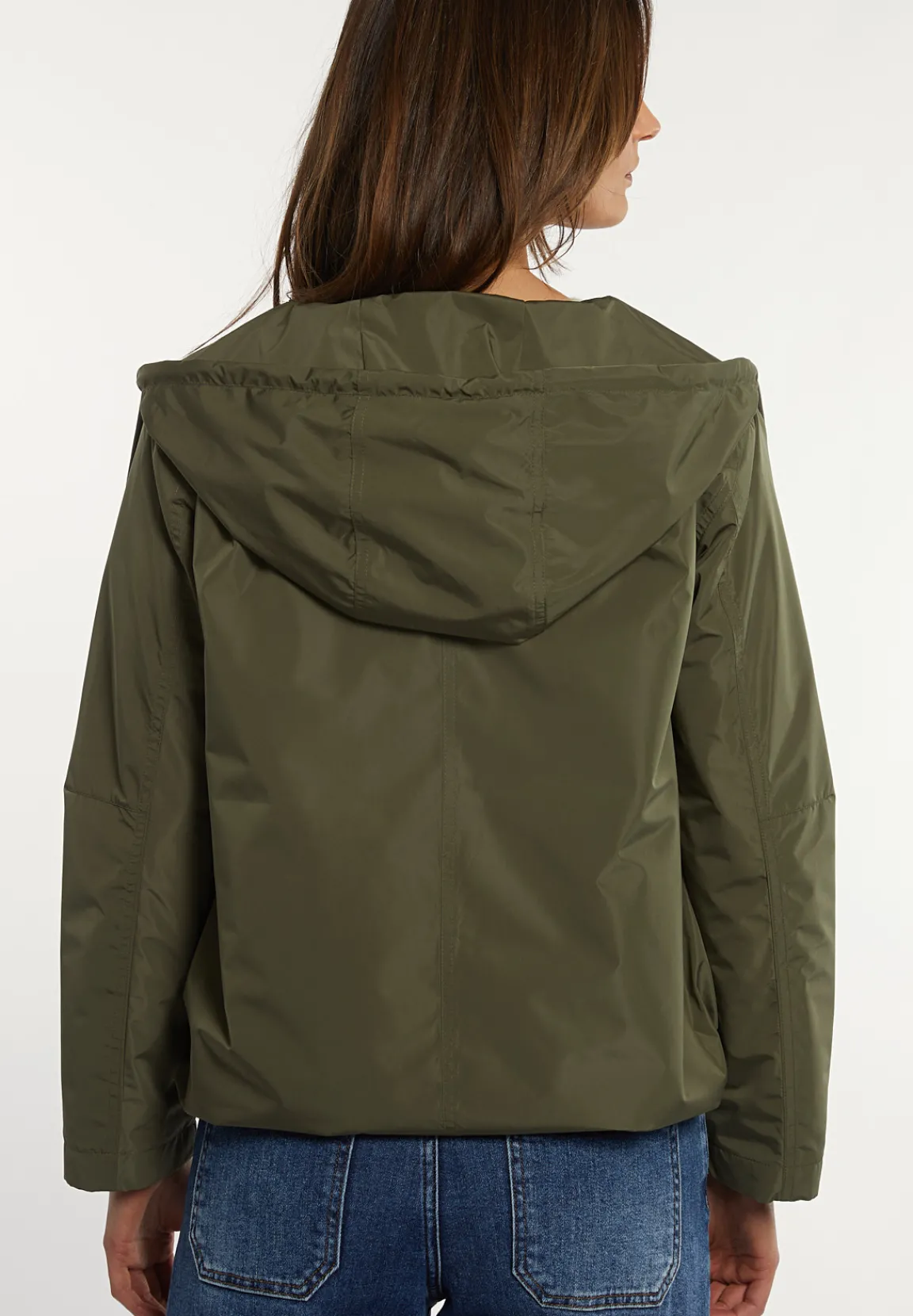 Sale River Woods Cropped jas met kap kaki -