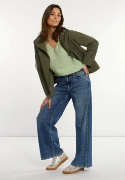 Sale River Woods Cropped jas met kap kaki -