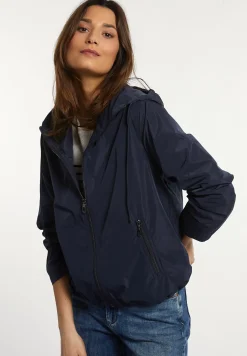 New River Woods Cropped jas met kap navy -