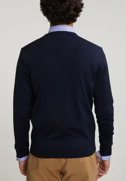 Hot River Woods Custom fit basic merino V-hals trui stellar mix -
