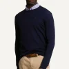 Clearance River Woods Custom fit basic merinotrui ronde hals navy -