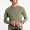 Sale River Woods Custom fit basic merinotrui ronde hals jade mix -