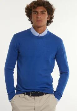 Clearance River Woods Custom fit basic merinotrui ronde hals gloaming mix -