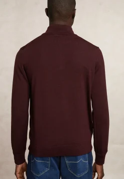 Discount River Woods Custom fit basic merinotrui halve rits porto mix -