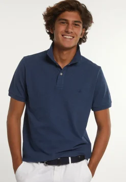 Discount River Woods Custom fit basic pima katoen polo moonlight mix -
