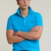 Sale River Woods Custom fit basic pima katoen polo electric blue -