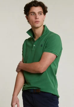 New River Woods Custom fit basic pima katoen polo belize green -