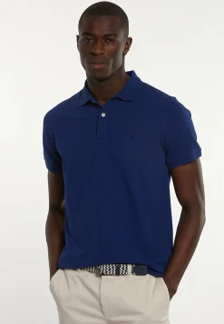 Hot River Woods Custom fit basic pima katoen polo indigo -