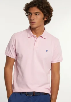 New River Woods Custom fit basic pima katoen polo flamingo -