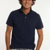 Outlet River Woods Custom fit basic pima katoen polo dk blue mix -