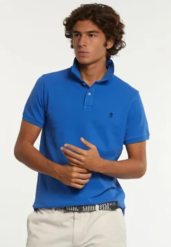 Discount River Woods Custom fit basic pima katoen polo cobalt -