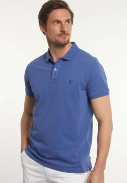 Fashion River Woods Custom fit basic pima katoen polo persian blue mix -