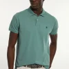 Hot River Woods Custom fit basic pima katoen polo opal green -