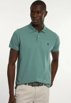 Hot River Woods Custom fit basic pima katoen polo opal green -