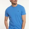 Clearance River Woods Custom fit basic pima katoen T-shirt soft azure -